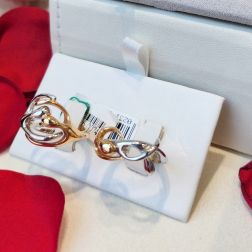 Long Hug Ring in 18kt white and rose gold