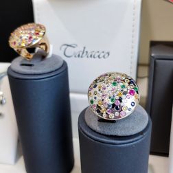 Anello Coriandoli Oro Rosa - Misura 14