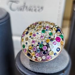 Anello Coriandoli Oro Bianco