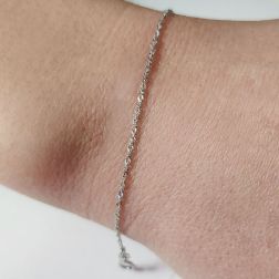 Bracciale Singapore oro bianco foto indossata