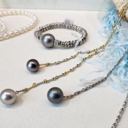 Tahiti pearl necklace 90cm