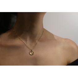 Photo of worn Madonna and Child Yellow Gold Medal