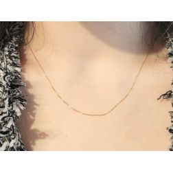 Photo of worn Necklace Veneta 0.4mm