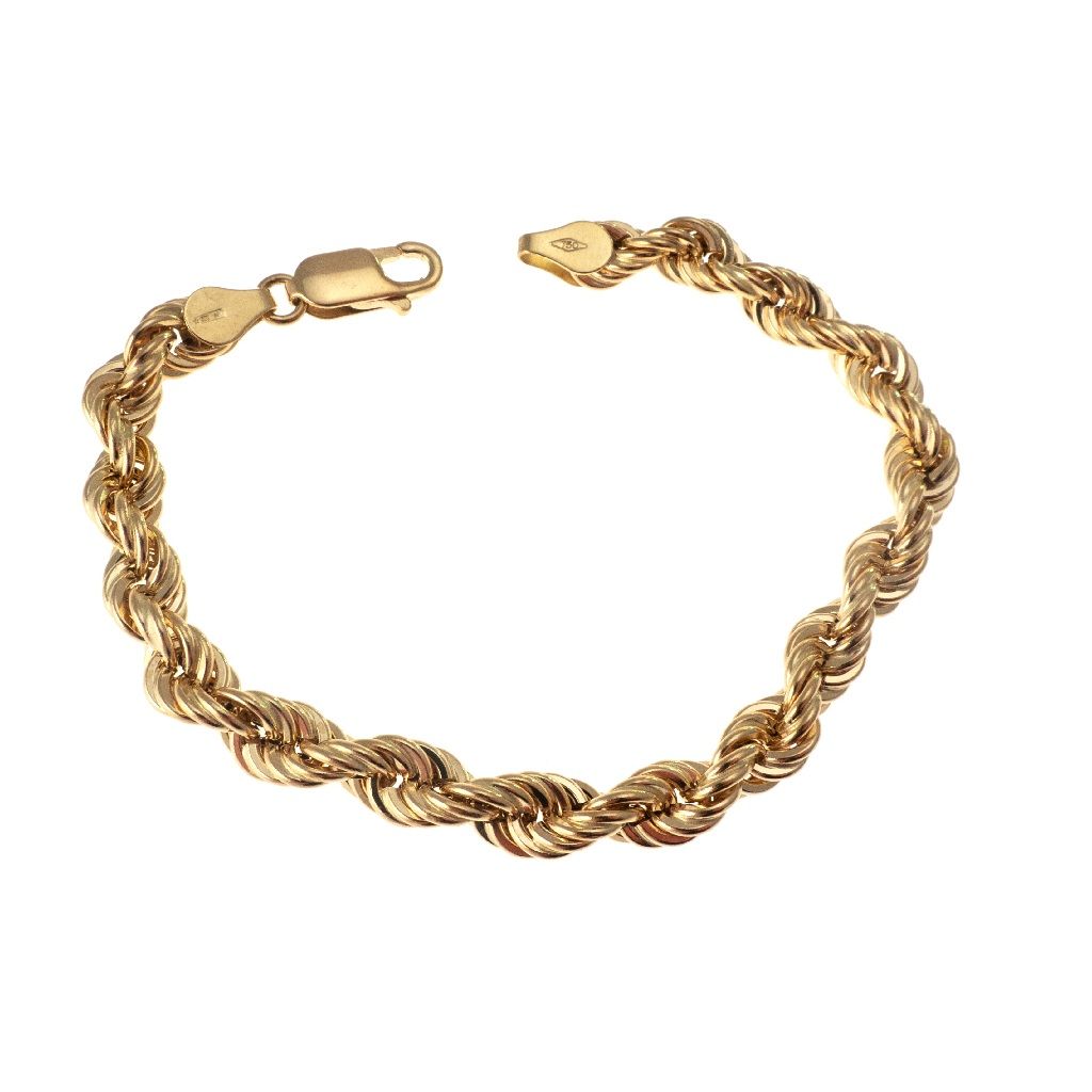 Bracciale Corda 6mm Oro Giallo