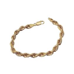 Bracciale Corda 6mm Oro Giallo