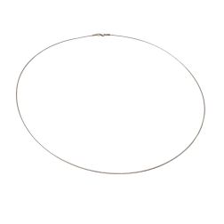 Girocollo Semirigido Flessibile Tubolare 1.50mm Sfaccettato Oro Bianco
