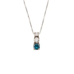 Girocollo Trilogy scalare con Diamante Blu