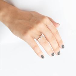 Solitaire ring Panarea 0.18ct photo worn