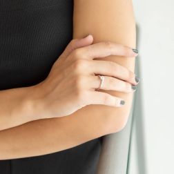 photo of worn Solitaire ring Panarea Diamond 0.40ct