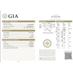Solitario Panarea Diamante GIA 0.46ct G VVS1 - Misura 13