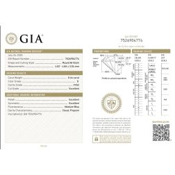 Solitaire ring Panarea GIA Diamond 0.44ct D VVS2 - Italian Size 11