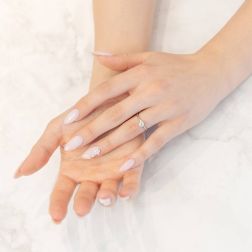 Solitario "Love Panarea" Diamante GIA da 0.40ct Platino foto indossata