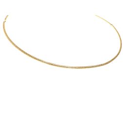 Girocollo Rigido Superficie Zigrinata con snodi spessore 2.10mm Oro Giallo
