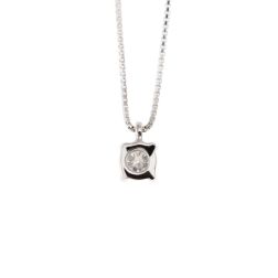 Light Point Solitaire Necklace 0.15ct