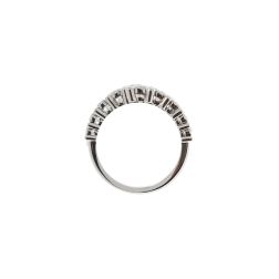 Half-eternity Contrarié ring in White Gold with 1.80ct Diamonds