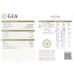 Solitaire earrings with 2 GIA certified Diamonds of 0.44ct D, VS1