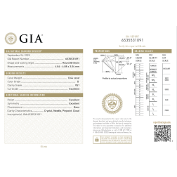 Solitaire earrings with 2 GIA certified Diamonds of 0.44ct D, VS1