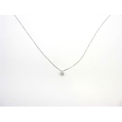 Girocollo Solitario Punto Luce Simple 0.22ct