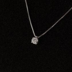 Girocollo Solitario Punto Luce Simple 0.22ct