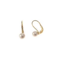 Orecchini gancio Classico Perla 5.8mm oro giallo