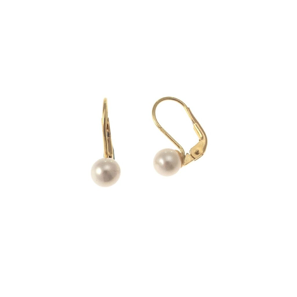 Orecchini gancio Classico Perla 5.8mm oro giallo