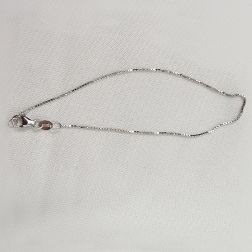 Bracciale/Cavigliera Catena Veneta oro bianco 0.6mm