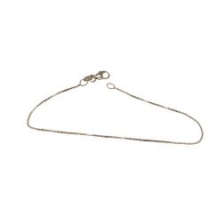 Bracelet/Anklet venetian chain white gold 0.6mm