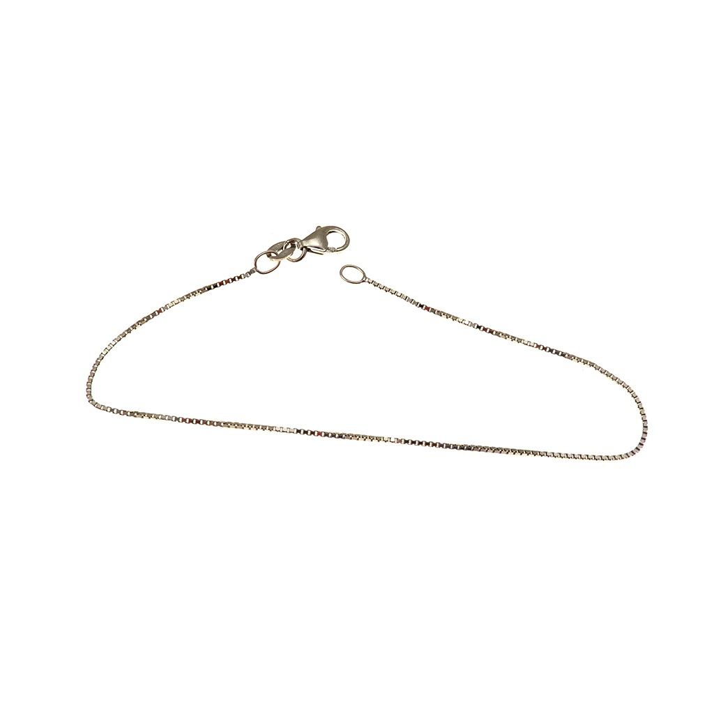 Bracciale/Cavigliera Catena Veneta oro bianco 0.6mm