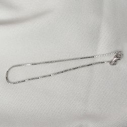 Bracciale/Cavigliera Catena Veneta oro bianco 0.8mm