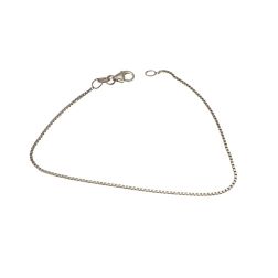 Bracelet/Anklet venetian chain white gold 0.8mm