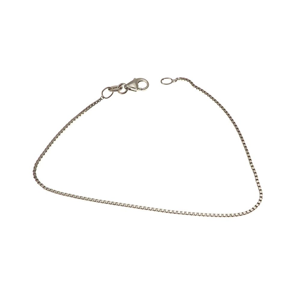 Bracciale/Cavigliera Catena Veneta oro bianco 0.8mm