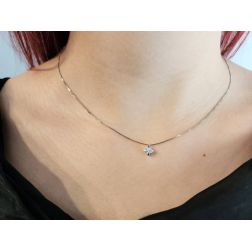 Collana Punto Luce Sparkle 0.20ct foto indossata