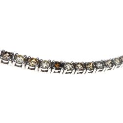 Yellow and Brown Diamond Tennis Bracelet