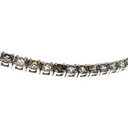 Yellow and Brown Diamond Tennis Bracelet