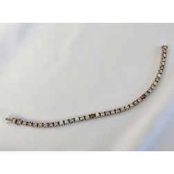 Yellow and Brown Diamond Tennis Bracelet