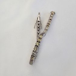 Bracciale Tennis Diamanti Gialli e Brown