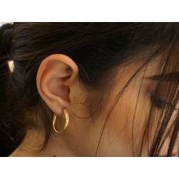 18 karats gold Hoops earrings