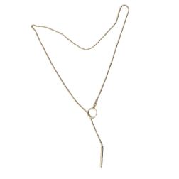 Collana Laccetto Palline da 1.20mm senza chiusura in Oro Giallo