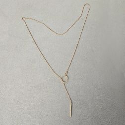 Collana Laccetto Palline da 1.20mm senza chiusura in Oro Giallo