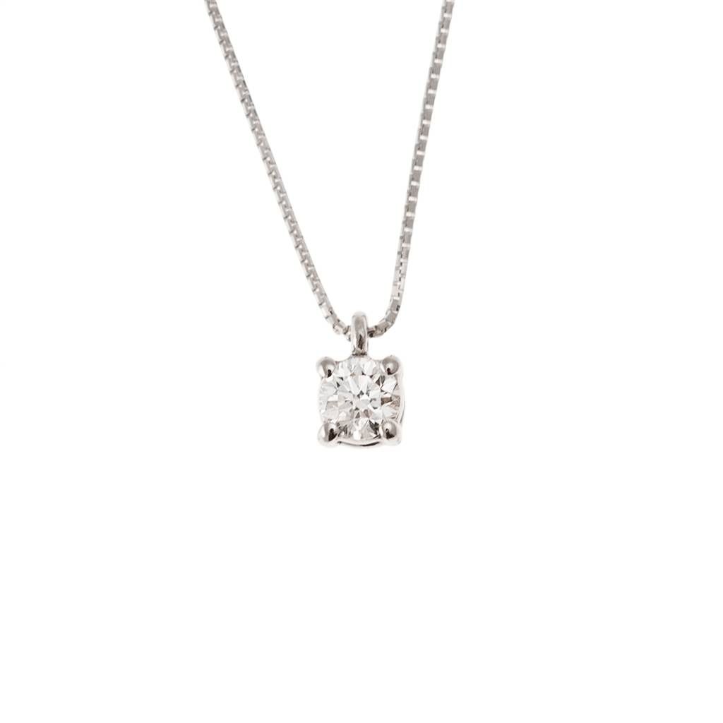 Girocollo Solitario Punto Luce 0.15ct