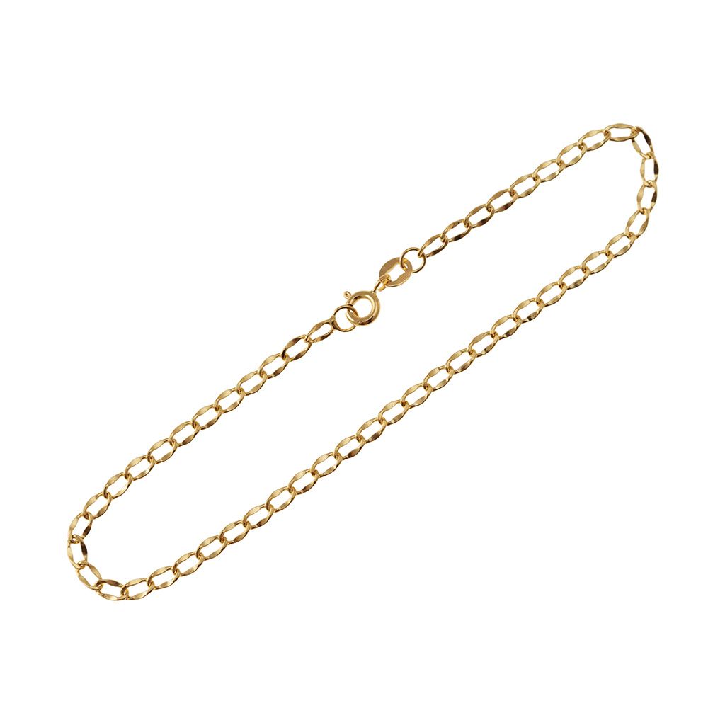 Bracciale catena grumetta ovale piatta sfaccettata 2.80mm - 2.60mm