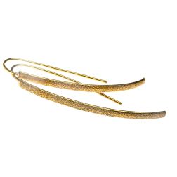Knurled half-moon earrings