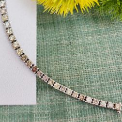 Bracciale Tennis Diamanti Gialli e Brown