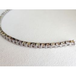Bracciale Tennis Diamanti Gialli e Brown