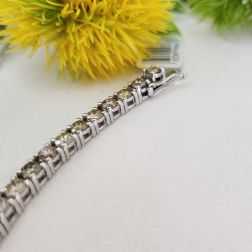 Yellow and Brown Diamond Tennis Bracelet