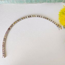 Yellow and Brown Diamond Tennis Bracelet