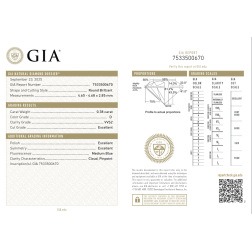 Ring Trilogy 0.60ct center and 0.38ct side GIA Certified Diamonds D VVS2 - Italian size 12