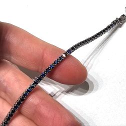 Tennis Bracelet DeepBlue Blue Sapphires 17cm x 2,5mm