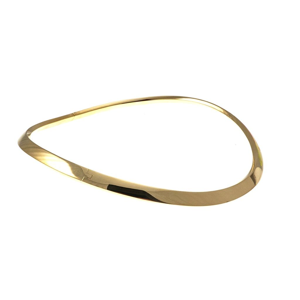 ‘Aura’ rigid necklace in yellow gold