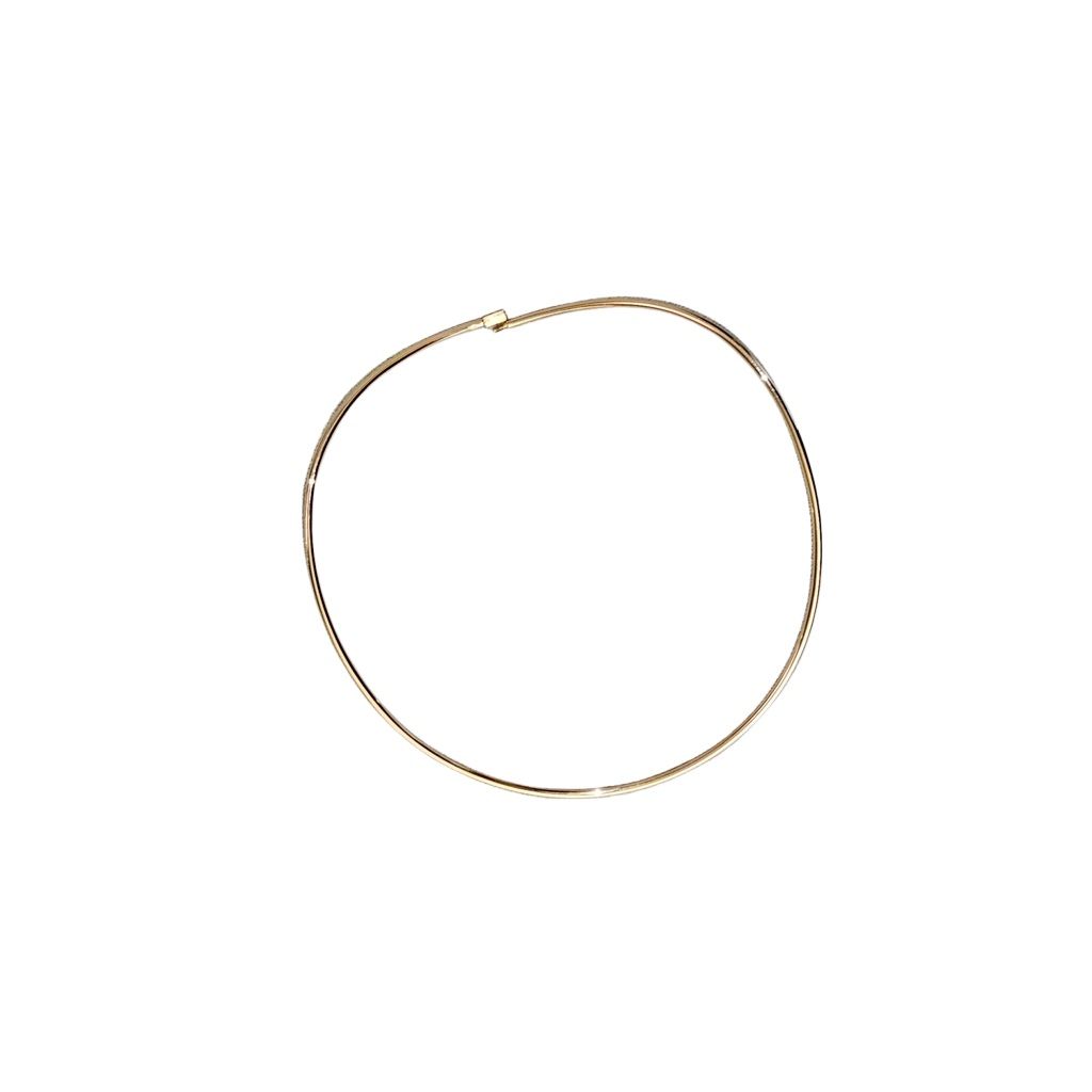 ‘Halo’ rigid necklace in yellow gold